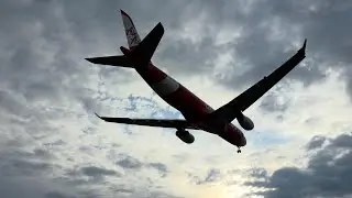 AirAsia X A330-300 (9M-XXE) LANDING ON RWY 24L AT LTFJ
