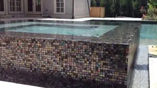 360 Degree Infinity Edge Glass Tile Spa