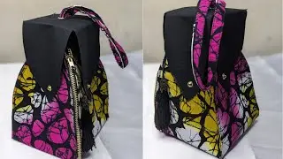 Ankara PYRAMID HAND BAG Tutorial } DIY Ankara Purse