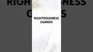 Righteousness guards | Daily Bible Verse #Proverbs13:6
