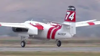 CDF OV 10 and tanker 74 at KCVH Hollister   N415DF