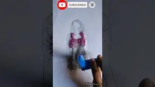 beautiful glitter art 😍💝#glitter #art #craft #glitterart #dress