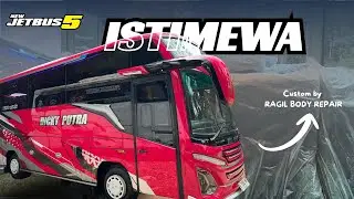 Hasilnya luar biasa‼️ Rilis Dicky Putra Medium Jetbus 5 custom Ragil Body Repair