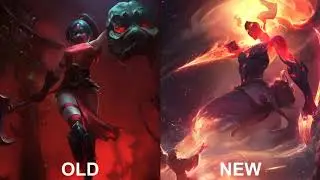 Akali Rework 2018 - All Akali Skins Splash Arts Comparison OLD and NEW - League of Legends