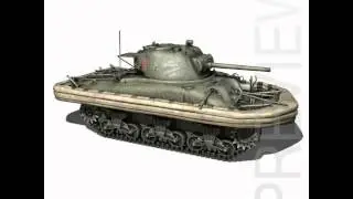 3D Model of M4A1 Sherman Duplex Drive Review