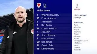 The team news is in for a HUGE game between Wales and Ukraine for a place in the World Cup!
