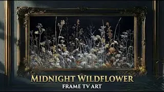 Midnight Wildflowers • Gentle Piano • 1 Hour Dark Floral  Frame TV Art