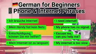 🇩🇪German for Beginners 📱Phone & Internet Phrases