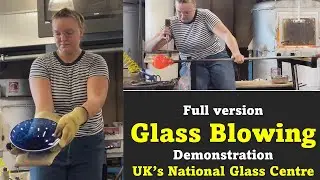 Glass Blowing | UK's National Glass Centre | Sunderland | Full demonstration | English description