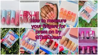 How to measure your finger for press on nails 💅🏽 #nailart #nails #pressonnails