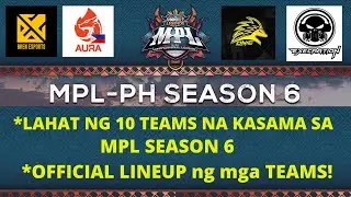 MPL Season 6 Teams | Official Rosters MPL-PH 2020 | Season 6 LIST Schedule, Prize Pool For Winners