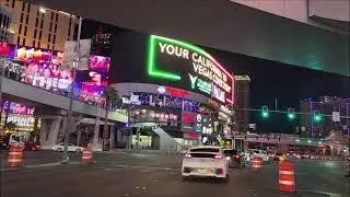 Las Vegas F1 bridges, lights, barriers, safety fences  on Harmon Ave.