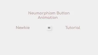 Neumorphism Button Animation | HTML CSS & Simple JavaScript