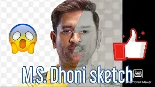 M.S. Dhoni face shading easy tutorial video #Mahi #CSK #ipl #shorts #ytshorts