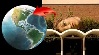 Strange Head on the Roof on Google maps