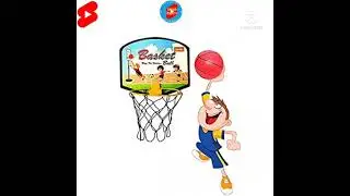 Sarvda Basket Ball for Kids Toys for Boys and Girls Portable Set with Hanging Board,Ring Net #short