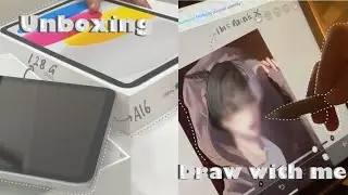 Ipad 11th gen (A16) Unboxing & Draw with Me🤍| silver 128gb | goojodoq pen🖊️ | fanart🌸 | ibis paint X