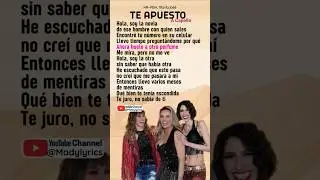 TE APUESTO Letra HA-ASH y Mar&iacute;a Jos&eacute; #baladas #acapella #haash #letrasdecanciones #lyricsshorts