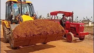 #unleashing  #power  of #jcb  #loading  a #tractor  with #mud