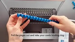 Binding your own books at home using a comb binder