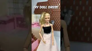 DIY Dress For Doll 👗#shorts #diy