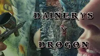 Como pintar, Aerografia Daenerys y Drogon Parte 1 - How to paint Airbrush Game of Thrones