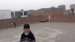 #friends#fun #brother#cricket #batball#winterenjoy#child #rooftop 