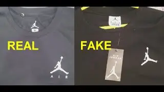 Real vs Fake Air Jordan T shirt. How to spot fake Jordan jerseys