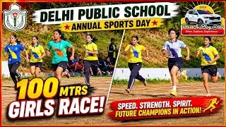 100 Meters Running Race for Girls | Annual Sports Day Celebration