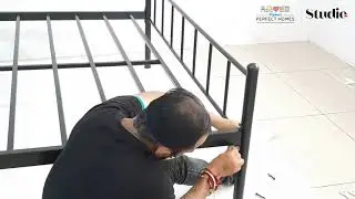 Flipkart Perfect Homes Studio Metal Double Bed easy DIY Assembly