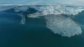 LARGEST TIDAL WAVES IN THE WORLD. FIRST TIME EVER FILMED.