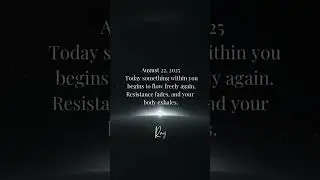 August 22, 2025 Message From Ray