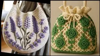 Прекрасные и стильные бесплатные вязаные крючком сумочки и кошельки для женщин. Разнообразие идей...
