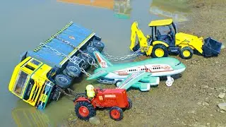 VOLVO BharatBenz Tipper Dumper Accident Mud River Pulling Jcb 3dx Mahindra Tractor Airplane ? CS Toy