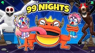 MOMON & ATUN DI TANGKAP MONSTER RAJA KODOK di 99 Night in the Forest @BANGJBLOX