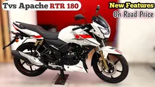 2025 New Tvs Apache RTR 180 Bs6 2.O White Colour | New Features, On Road Price || Detailed Review