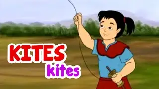 Kites Kites Cartoon Rhyme For Kids | English Nursery Rhyme | Animated Rhymes