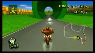 MKWii #120 - N64 Mario Raceway (Donkey Kong - Wario Bike)