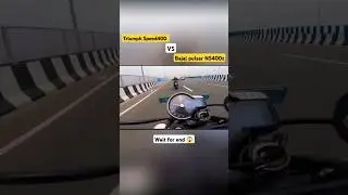 Triumph speed 400 Vs Bajaj pulsar NS 400Z Drag Race 🤯 #bajajmotorcycles #triumph
