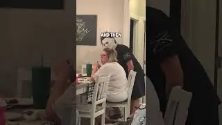 This son decided to prank his mom with Michael Myers mask 😂