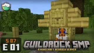 Smallest Habitable Starter House! - Minecraft Bedrock Survival - GuildRock SMP Episode 1