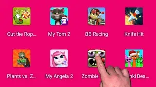 🤩Cut the Rope, My tom2, BB Racing, Knife hit, Plants vs Zombie, My Angela2, Zombie, Sprunki beats🤩👆🏻