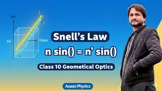 Geomatrical optics 15- Snell's Law- 10th Physics Chapter 12- Asaanphysics -pushto lecture