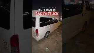 Toyota Hiace van got stuck in the sand #toyota #carstuckinsand #dubai