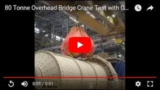 80 Tonne Overhead Bridge Crane Test with CANFLEX Water Bags