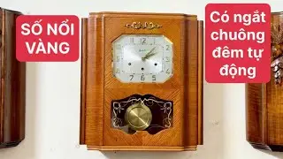 Đồng hồ VEDETEE 1930 số nổi vàng chân cài- ngắt chuông đêm tự động | ĐẸP như mới nhập PHÁP zin bản