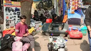 Battery car repair shop kids workshop bike Jeep hoverboard Chand repairing centre Jhandewalan market