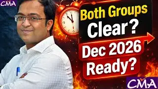 CMA Inter Dec 2026 Both Groups Planning Strategy  80+ Marks Roadmap 🔥 (Hindi)