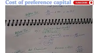 Cost of Preference Share capital@Thebookview-y9g