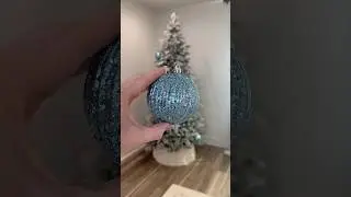 Blue Christmas tree! #christmas #christmastree #blue #christmasdecor #aesthetic #christmascountdown